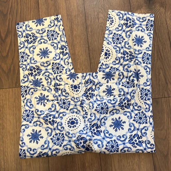 Talbots Heritage cropped pant blue and white size 10 - Picture 5 of 5